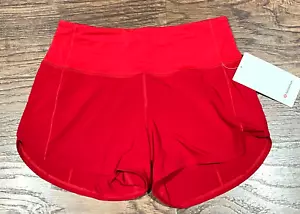 NEU Lululemon Speed Up hoch geschnitten gefütterte Shorts 4" dunkelrot Größe 6 & 10 - Bild 1 von 7