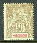 Martinique 1899 französische Kolonie 50 ¢ braun Navigation & Handel Sc #49 neuwertig E126