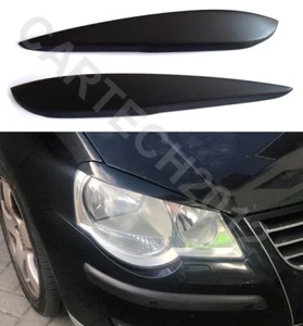 Fits Volkswagen Polo MK4 2005+ Headlights Eyebrows, ABS PLASTIC, TUNING - Picture 1 of 3