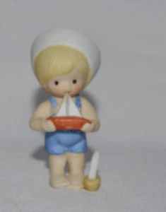 Vintage Enesco Country Cousins Boy with Sail Boats 1982 - Picture 1 of 5