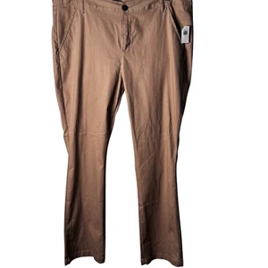 Old Navy Bootcut Tan 4 Way Stretch Size 16 NWT - Picture 1 of 7