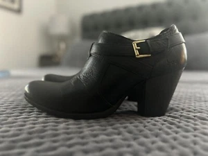 BOC concepts Channi black leather Ankle booties size 7.5 Strap And Buckle - Picture 1 of 7