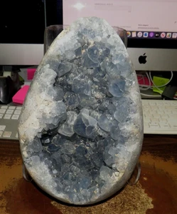 MONSTROUS Natural Celestite Geode Cluster Quartz Crystal Healing MADAGASCAR JAL - Picture 1 of 7