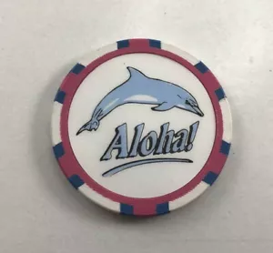 Vintage ALOHA! Chip de casino para juegos de casino de crucero con fichas húmedas - Imagen 1 de 1