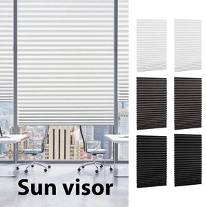 1x Adhesive Blackout Pleated Blinds Balcony Kitchen DIY Window Curtains Shades - Picture 1 of 14