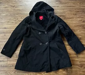 Hooded Rain jacket Esprit Raincoat /- Womens /black / Polyester size XL - Picture 1 of 4