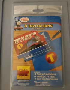 Thomas and Friends Train 8 Invitations 8 Post Cards 8 Envelopes Etc-New - Picture 1 of 2