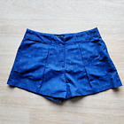 A|X Armani Exchange 3" Shorts Pocket Zip Cotton Blend Square-Printed Blue Sz.8
