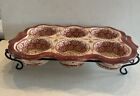 Cranberry Temptation Presentable Ovenware By Tara Muffin Dish W/stand