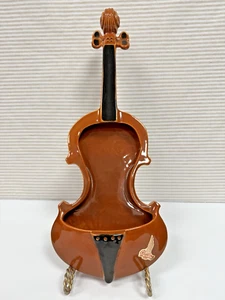 Antique Vintage Red Wing Pottery Musical Violin Ceramic Wall Pocket #907 - Picture 1 of 10