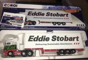 CORGI CC13754 EDDIE STOBART SCANIA R FACELIFT BOX STEP FRAME TRAILER 1:50 - Picture 1 of 4