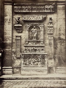 Edouard Baldus "L'Ecole des Beaux-Arts de Paris" Tirage albuminé signé c.1859 - Foto 1 di 2