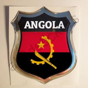 Autocollant Angola Emblème Adhésif Angola Drapeau 3D Résine Voiture Moto Sticker - Bild 1 von 1