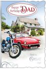 Birthday Card - Dad - Pub Car Motorbike 8 Page Keepsake - 3D Out of the Blue NEW