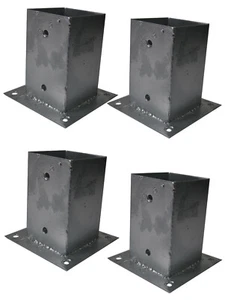 4X Aufschraubhülse 9,1X9,1 cm Pfostenschuh Pfostenträger Pfostenhülse Verzinkt - Bild 1 von 2