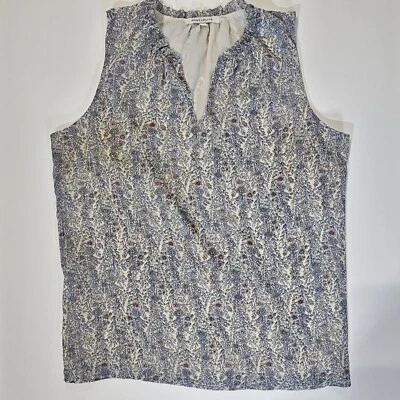 Blusa rosa y oliva para mujer XL estampado floral sin mangas ropa informal ligera  Foto 1 de 4