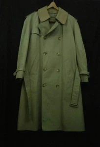 Brooks Bros Tan Trench Coat Zip Out Wool Liner Wool Collar Belt Men's 40R - Picture 1 of 11