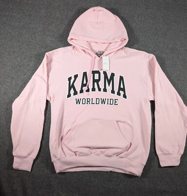 Rue21 Sudadera con Capucha Rosa Karma Algodón Polar Sudadera Para Mujer Talla Mediana Nueva Con Etiquetas Foto 1 de 4