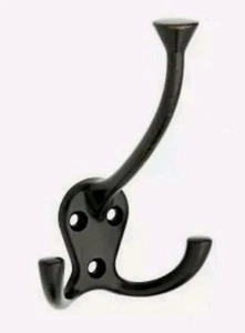 Liberty 4-5/8 Zoll Flacher schwarzer ausgestellter Tri-Hook Wandhaken B42305Z-FB-C - Bild 1 von 3