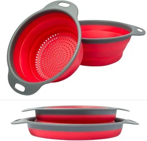 Set 2 Scolapasta Pieghevoli in Silicone – Pratici e Salvaspazio - Foto 1 di 5