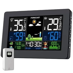 Stazione Meteo con Sensore Esterno Barometro Digitale LCD  AC073 - Imagen 1 de 12