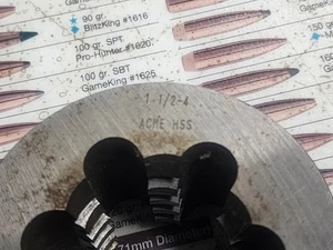 Widell 1  1/2-4 HSS RH ACME THREAD ROUND ADJUSTABLE DIE USA Nice - Picture 1 of 12