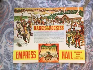 RARE THEATRE POSTER FLYER Eve Bradfield , Ranch In The Rockies - Picture 1 of 3