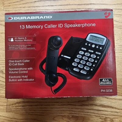 Duraband 13 Memory Caller ID Corded  Speakerphone New In Box Model PH-3238 - Image 1 of 4