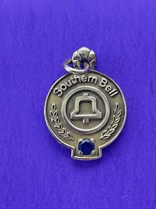 Southern Bell Service Award Anhänger Armband Charm Saphir 10KT GOLD 80er Jahre - Bild 1 von 5