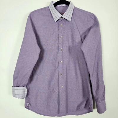 Robert Graham Flip Cuff Youth Boys XL 18-20 Long Sleeve Purple Button Shirt - Image 1 of 4