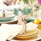 30 Pcs Wood Napkin Easter Style Buckle Banquet Cartoon