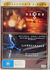 SIGNS / UNBREAKABLE - Mel Gibson, Joaquin Phoenix, Bruce Willis - 2 DVDs - Picture 1 of 2