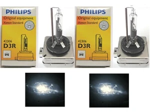 Philips HID Xenon D3R Two Bulbs Head Light Low Beam Replacement Plug Play Lamp - Picture 1 of 8