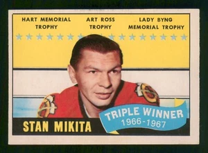 STAN MIKITA TRIPLE WINNER 1967-68 TOPPS 67-68 NO 64 EX+    71325 - Picture 1 of 2