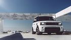 WHITE RANGE ROVER&#160; FRAMED CANVAS WALL ART 20X30 INCHES