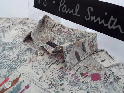 PAUL SMITH Mens Shirt 🌍 Size M (CHEST 40") 🌎 RRP £95+📮 ABSTRACT LANDMARKS - image 1 of 4