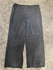 J. Jill Women's Size Small Plaid Wide Leg Pants Ponte Gray Pull On Academia - Picture 1 of 5