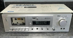 Akai CS-M02 Cassette Deck Silver Face For Parts W Owners Manual & Wiring Diagram - Picture 1 of 12