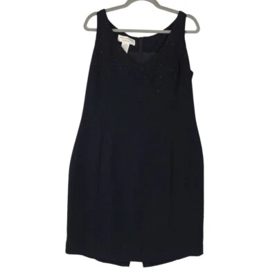 VESTIDO VINTAGE JONES NEW YORK MUJER 14 MINI LBD NEGRO AÑOS 90 Y2K CUELLO EN V Foto 1 de 4
