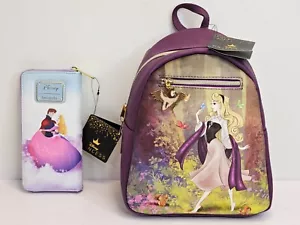 Loungefly Disney Prinzessin "Aurora" Dornröschen Mini Rucksack & Geldbörse Neu mit Etikett - Bild 1 von 21