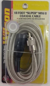 Cable coaxial Wilson antena 305-820 18' Belden Super Mini8 con conectores PL-259 - Imagen 1 de 5