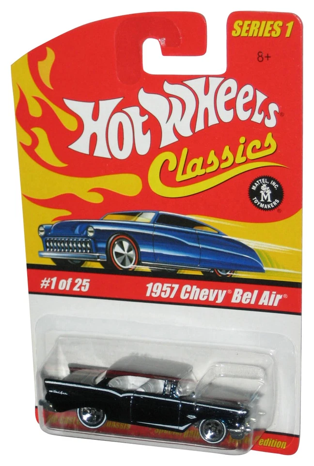 Coche de juguete Chevy Bel Air 1957 azul oscuro negro serie 1 (2004) Hot Wheels Classics  Foto 1 de 1
