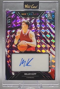 Miller Kopp 3/3 2023 Wild Card Metallix Rookie RC Auto Purple Prizm OKC Indiana - Picture 1 of 2