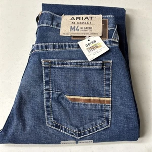 Ariat M4 Mens Relaxed Straight Leg Jeans 30x38 Walden Western Cowboy New - Picture 1 of 12