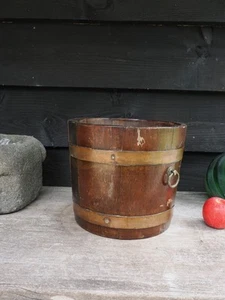 Antique Lister Oak Planter Ice Bucket To Restore - Picture 1 of 11
