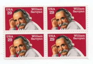 Scott #2538 William Saroyan Block of 4 Stamps - MNH - Picture 1 of 1