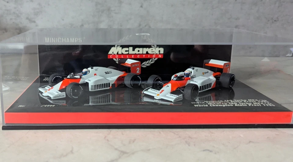 Minichamps McLaren Tag Turbo Champion Set MP4/2B & 2C 1985 & 1986 Alain Prost - Image 1 of 4
