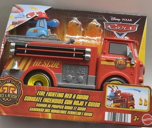 Disney Pixar CarRace & Rescue Feuerwehr Rot & Guido Spielset Radiator Springs - Bild 1 von 3