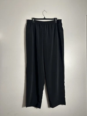 Pantalones para mujer Susan Graver estilo negro cintura elástica talla P1X cómodos Foto 1 de 4