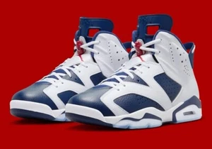 Nike Air Jordan 6 Retro Olympic Navy/White Men Size US 14 Casual Sneakers New ✅ - Picture 1 of 9